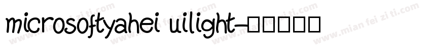 microsoftyahei uilight字体转换